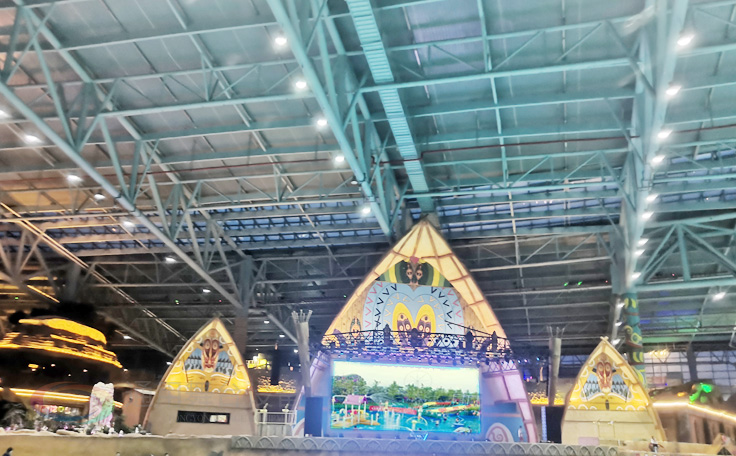 通用舞臺廣州某水世界項目，涉及舞臺燈光、音響及吊桿系統(tǒng)全面竣工，打造沉浸式演藝新標桿